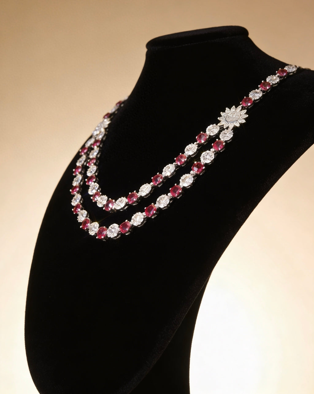 Double Desire Ruby & Diamond Necklace | Bandilera